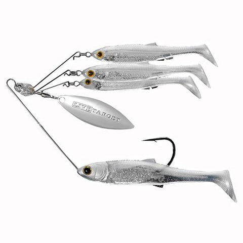 Baitball Spinner Rig - Freshwater, Medium, 1'-15' Depth, 3-8 oz Weight, Green Pearl White-Silver, Per 1