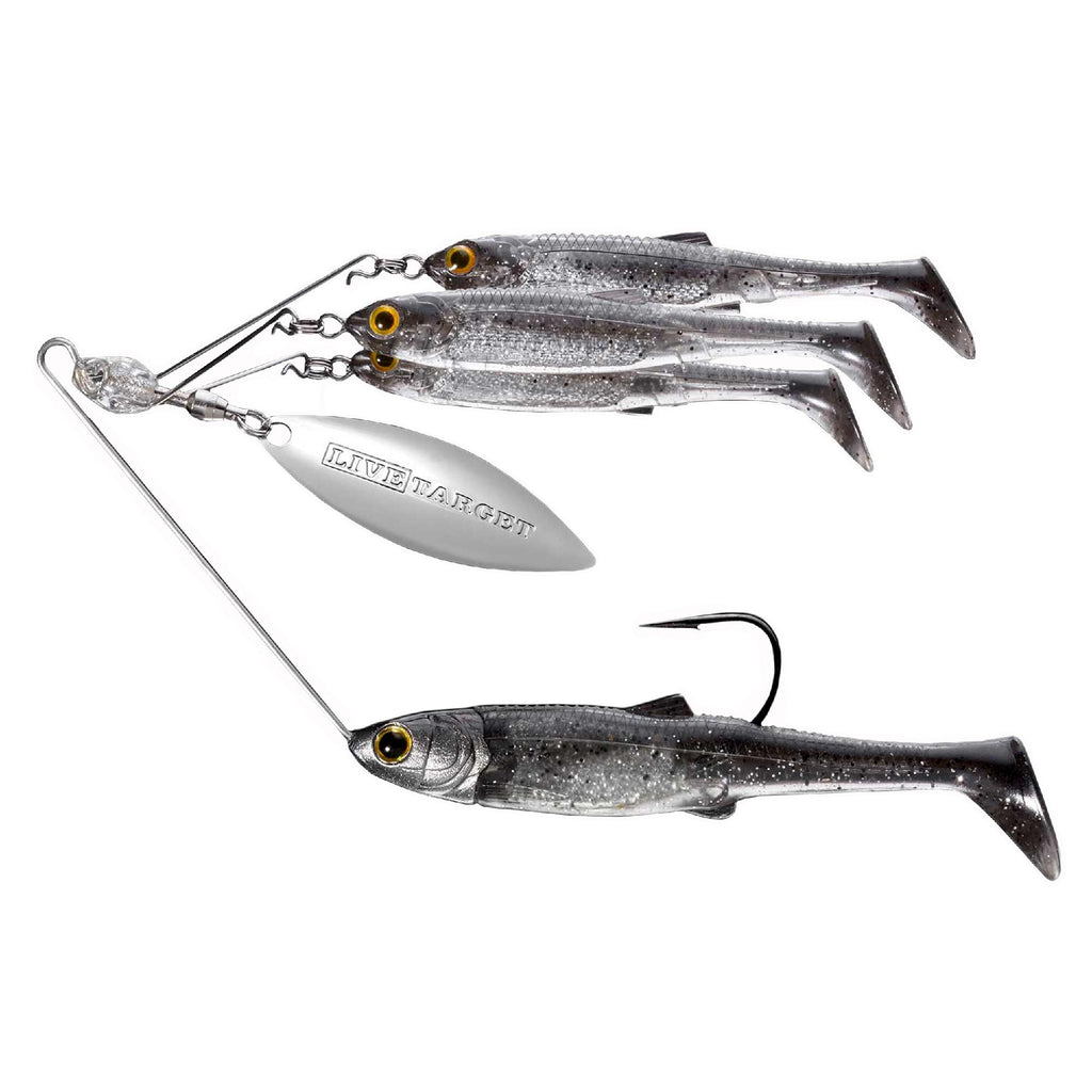 Baitball Spinner Rig - Freshwater, Medium, 1-2 oz Weight, 1'-15' Depth, Smoke-Silver, Per 1