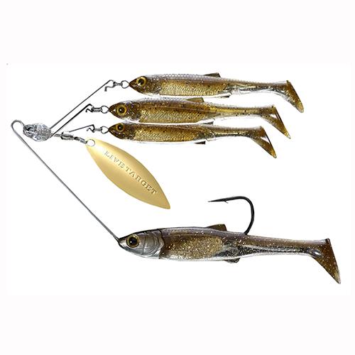 Baitball Spinner Rig - Freshwater, Large, 1'-15' Depth, 1-2 oz Weight, Dark Amber Gold, Per 1