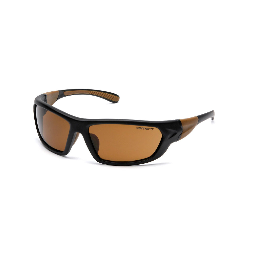 Carhartt Carbondale Safety Glasses - Sandstone Bronze Lens with Black-Tan Frame