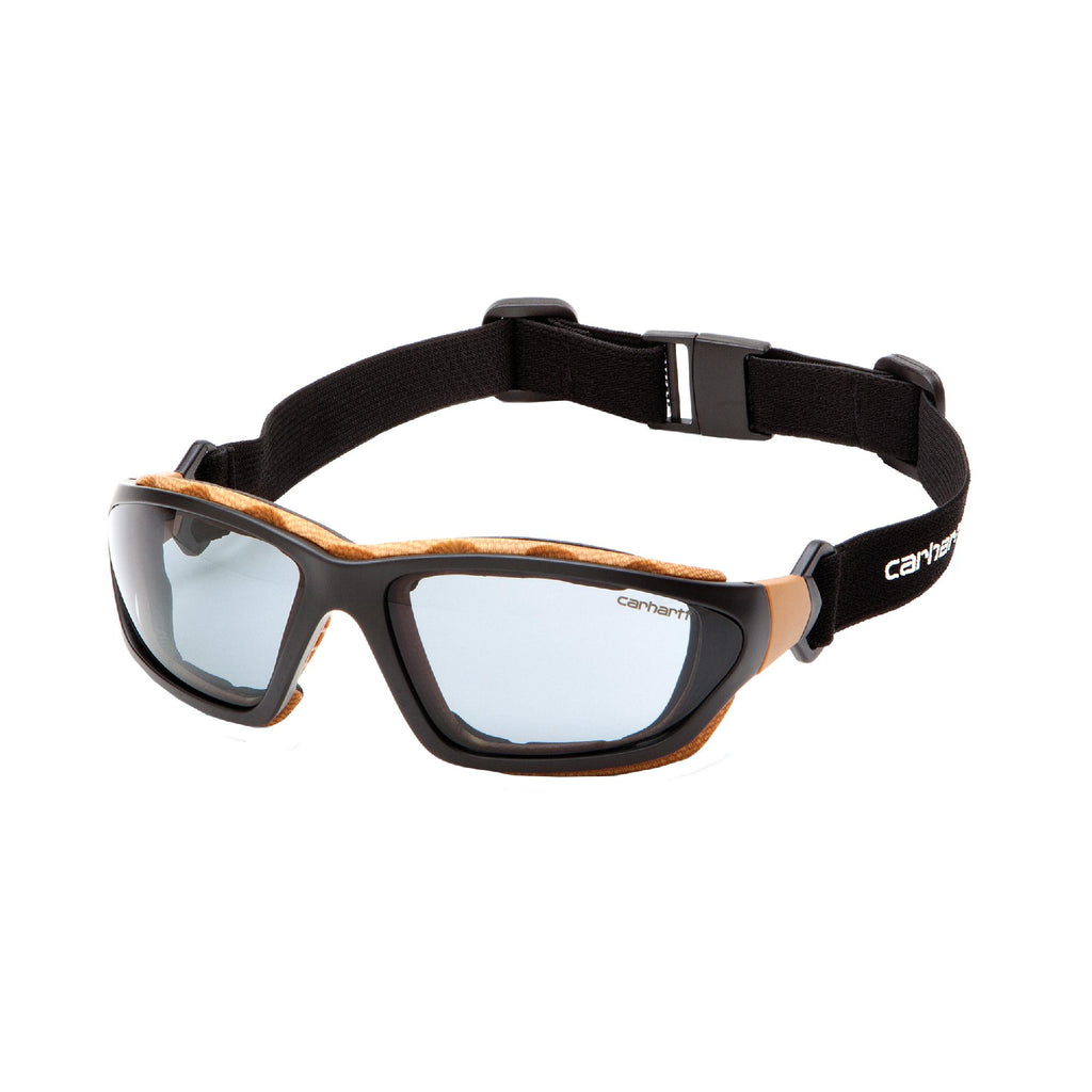 Carhartt Carthage Safety Glasses - Gray Anti-Fog Lens with Black-Tan Frame