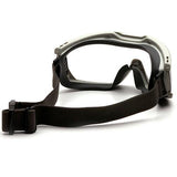 Goggles - Chemical Splash e with Clear Anti-fog Lens and Gray Frame and Two Straps