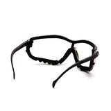 V2G Safety Glasses - Clear Anti-Fog Lens with Black Strap-Temples