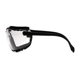 V2G Safety Glasses - Clear Anti-Fog Reader Lens with Black Strap-Temples, +1.5 Magnification