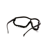 V2G Safety Glasses - Clear Anti-Fog Reader Lens with Black Strap-Temples, +1.5 Magnification