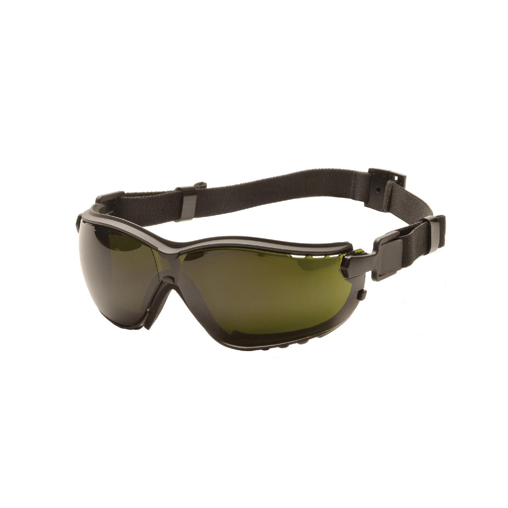 V2G Safety Glasses - 5.0 IR Filter Anti-Fog Lens with Black Strap-Temples