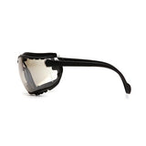 V2G Safety Glasses - Indoor-Outdoor Mirror Anti-Fog Lens with Black Strap-Temples