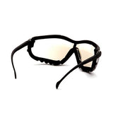 V2G Safety Glasses - Indoor-Outdoor Mirror Anti-Fog Lens with Black Strap-Temples