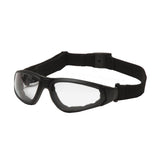 XSG Safety Glasses - Clear Anti-Fog Lens with Black Strap-Temples