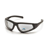 XSG Safety Glasses - Clear Anti-Fog Reader Lens with Black Strap-Temples, +1.5 Magnification