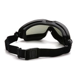 V2G Plus Safety Glasses - Gray Anti-Fog Dual Lens with Black Strap