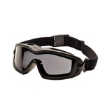 V2G Plus Safety Glasses - Gray Anti-Fog Dual Lens with Black Strap