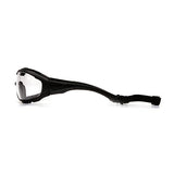 V3G Safety Glasses, Clear Anti-Fog Lens with Black Strap-Temples