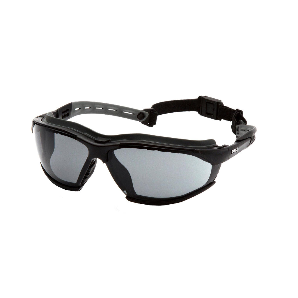 Isotope Safety Glasses - Gray H2MAX Anti-Fog Lens with Black Frame