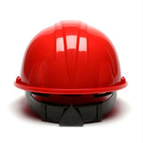 SL Series 4 Point Ratchet Suspension Hard Hat - Red