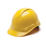 Ridgeline Cap Style Vented Hard Hat - 4 Point Ratchet, Yellow