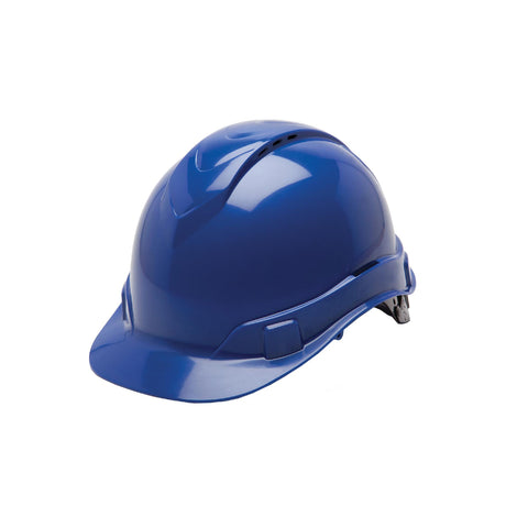 Ridgeline Cap Style Vented Hard Hat - 4 Point Ratchet, Blue