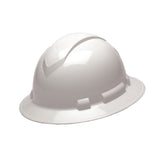 Ridgeline Full Brim Hard Hat - 4 Point Ratchet, White