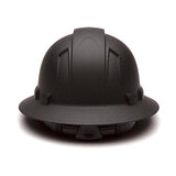 Ridgeline Full Brim Hard Hat - 4 Point Ratchet, Black Graphite