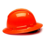 Ridgeline Full Brim Hard Hat - 4 Point Ratchet, Hi Vis Orange