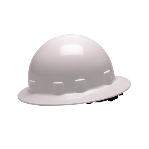 SL Series Sleek Full Hard Hat, 4 Point Ratchet, White