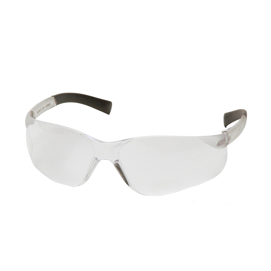 Mini Ztek Safety Glasses, Clear Lens with Clear Temples