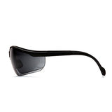 Venture II Safety Glasses, Gray Lens with Black Frame