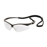 PMXTREME Safety Glasses - Clear Lens with Black Frame and Cord