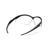 PMXTREME Safety Glasses - Clear Anti-Fog Lens with Black Frame and Cord