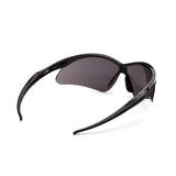 PMXTREME Safety Glasses, Gray Anti-Fog Lens with Black Frame and Cord