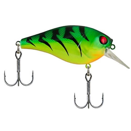 SquareBull Hard Bait Lure - 2 3-4" Length, 5-8 oz, 2 Hooks, 4'-8' Depth, Fire Tiger, Per 1