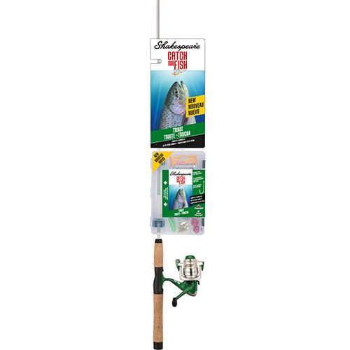 Catch More Fishing Combo - Trout Spinning, 5'6" Length, 2 Piece, 4-8 lb Line Rate, Light Power