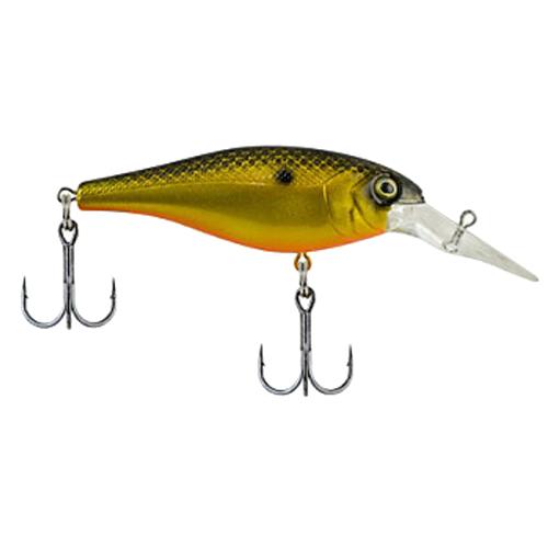 Bad Shad Hard Bait Lure - 2" Length, 1-4 oz, 5'-7' Depth, 2 Hooks, Fool's Gold, Per 1