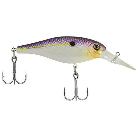 Bad Shad Hard Bait Lure - 2" Length, 1-4 oz, 5'-7' Depth, 2 Hooks, Glimmer, Per 1