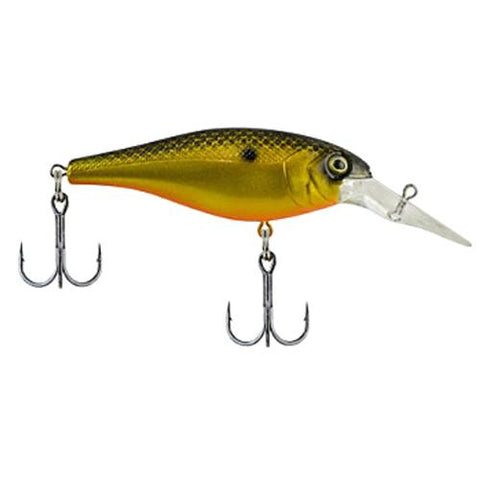 Bad Shad Hard Bait Lure - 2 3-4" Length, 1-3 oz, 6'-9' Depth, 2 Hooks, Fool's Gols, Per 1