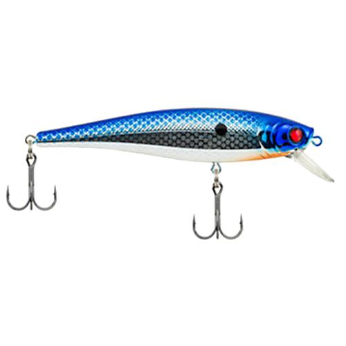 Cutter 90 Shallow Hard Bait Lure - 3 1-2" Length, 3-8 oz, 3'-5' Depth, 2 Hooks, Blue-Silver, Per 1