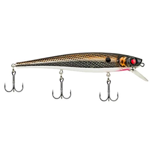 Skinny Cutter 110 Shallow Hard Bait Lure - 4 1-4" Length, 7-16 oz, 3'-5' Depth, 2 Hooks, Black-Silver, Per 1