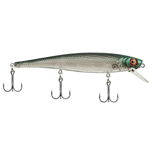 Skinny Cutter 110 Shallow Hard Bait Lure - 4 1-4" Length, 7-16 oz, 3'-5' Depth, 2 Hooks, Green Mist, Per 1