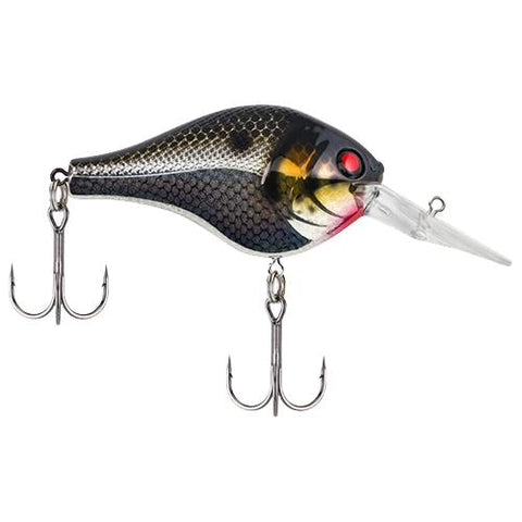 Digger Hard Bait Lure - 2" Length, 3-8 oz, 4'-6' Depth, 2 Hooks, Black-Silver, Per 1