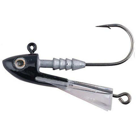 Snap Jig Jigheads Lure - 1-4 oz Size. 1-0 Hook, Black, Per 2