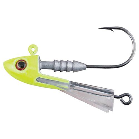 Snap Jig Jigheads Lure - 1-4 oz Size. 1-0 Hook, Chartreuse, Per 2