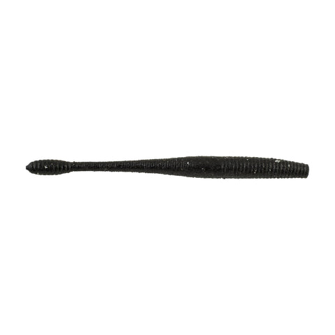 MaxScent Hit Worm Soft Bait Lure - 4 1-2" Length, Black, Per 10