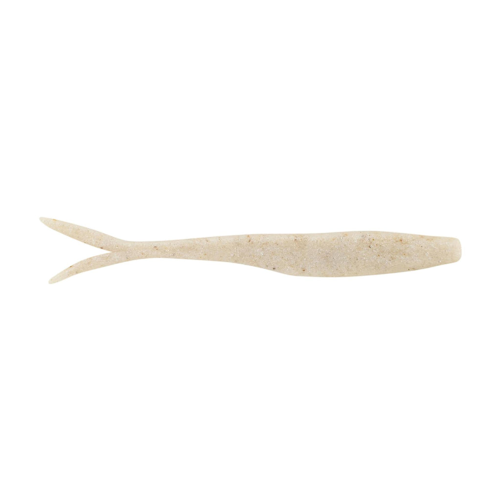 MaxScent Flatnose Minnow Soft Bait - 4" Length, White Pearl, Per 10