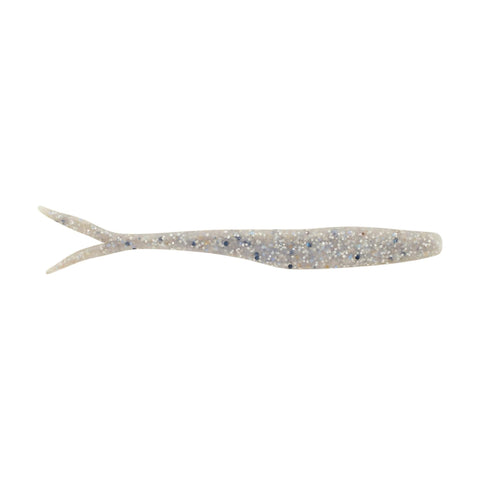 MaxScent Flatnose Minnow Soft Bait - 4" Length, Blue Pearl Black Hologram, Per 10