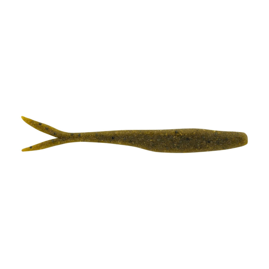 MaxScent Flatnose Minnow Soft Bait - 4" Length, Green Pumpkin, Per 10