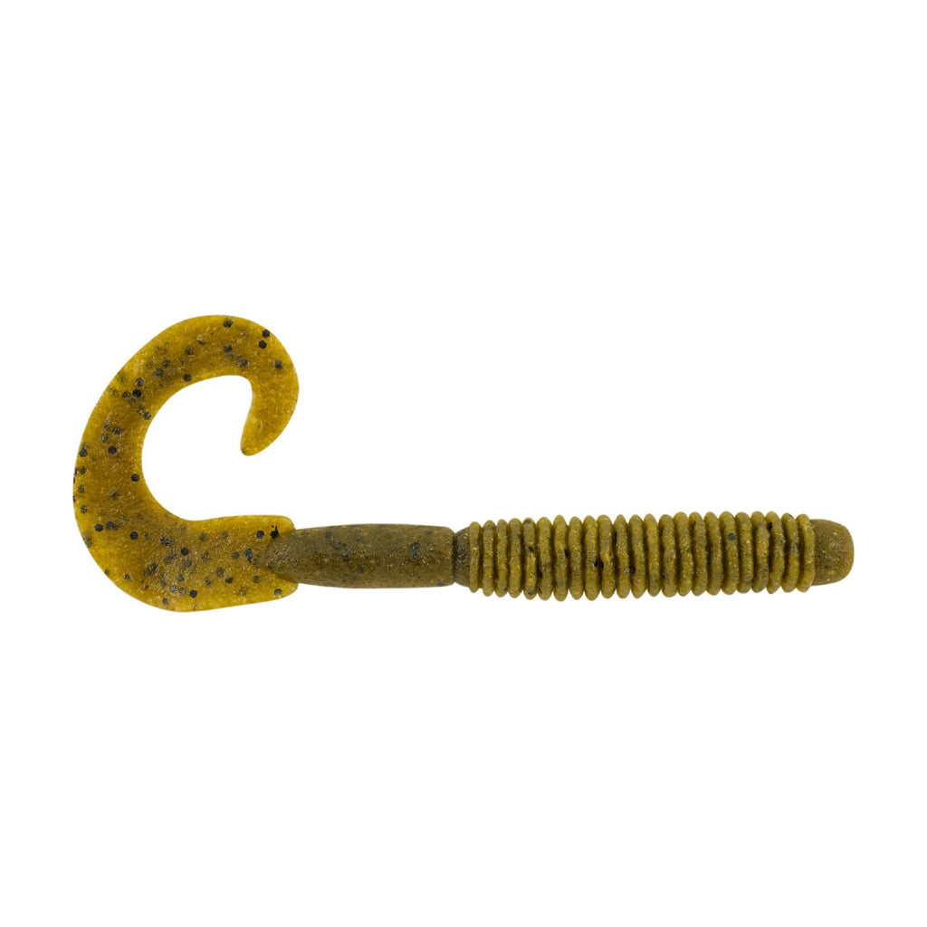 MaxScent Lunch Worm Soft Bait - 6" Length, Green Pumpkin, Per 10