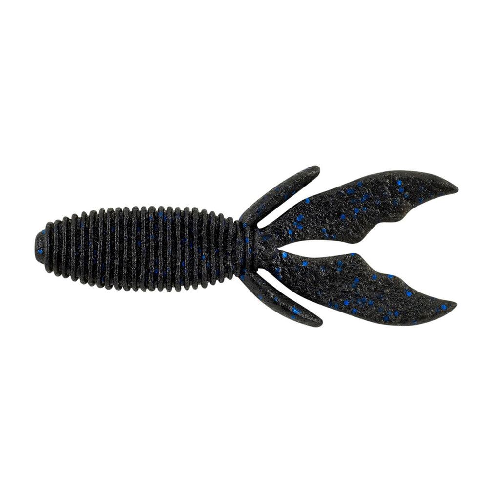 MaxScent Creature Hawg Soft Bait - 4" Length, Black-Blue Fleck, Per 8