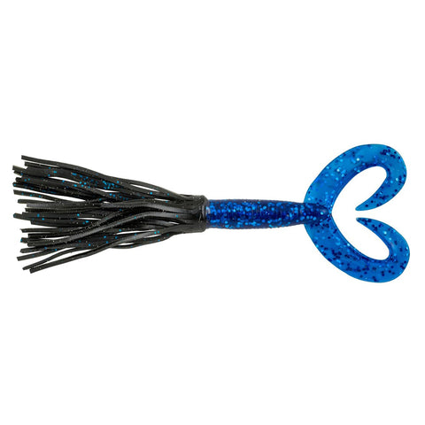 Bearded The Deuce Soft Bait - 4" Length, Black Blue Fleck-Sapphire Blue, Per 6