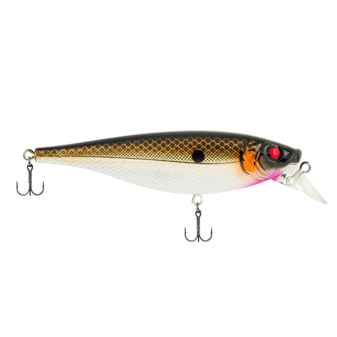 Juke Hard Bait Lure - 4" Length, 11-16 oz Weight, 3'-5' Depth, 2 Hooks, Black Silver Chrome, Per 1