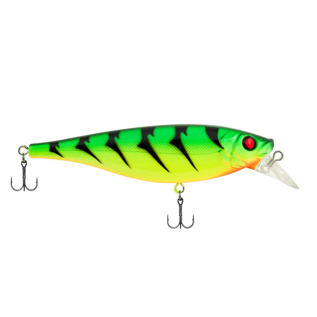 Juke Hard Bait Lure - 4" Length, 11-16 oz Weight, 3'-5' Depth, 2 Hooks, Fire Tiger, Per 1